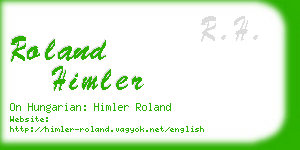 roland himler business card